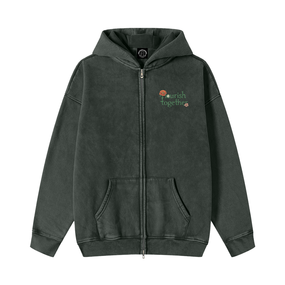 FLOURISH FLEECED ZIP-UP