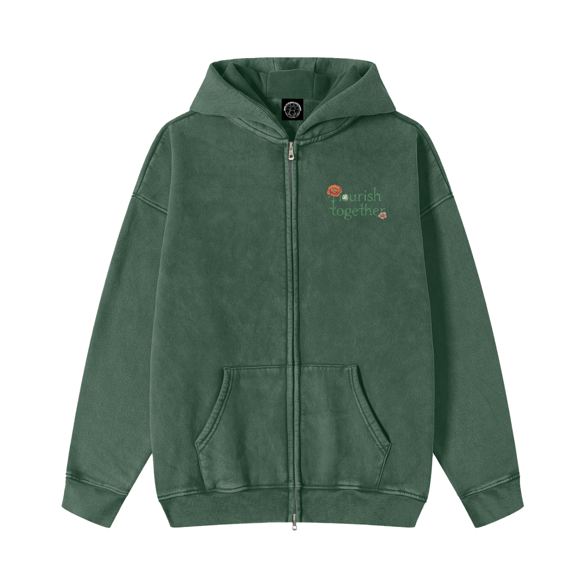 FLOURISH FLEECED ZIP-UP
